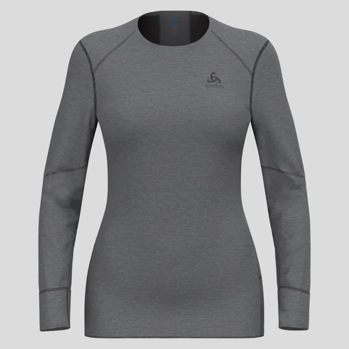 Odlo Base Layers The Active XWarm Base Layer Top Odlo Steel Grey Melange 8211 Women