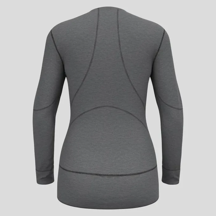Odlo Base Layers The Active XWarm Base Layer Top Odlo Steel Grey Melange 8211 Women