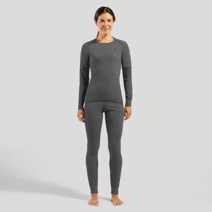 Odlo Base Layers The Active XWarm Base Layer Top Odlo Steel Grey Melange 8211 Women