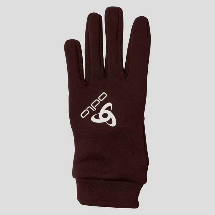 Odlo Headwear and Gloves The Stretchfleece Liner Gloves Fudge 8211 WomenMen