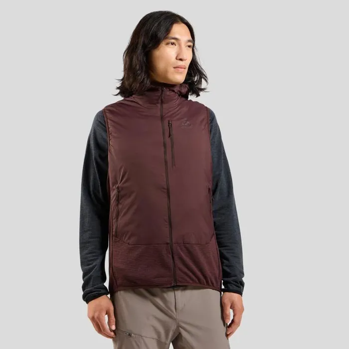 Odlo Jackets and Vests The Hyper Contrast Ascent Wool Insulated Hybrid Vest Fudge 8211 Men Odlo Jackets and Vests The Hyper Contrast Ascent Wool Insulated Hybrid Vest Fudge 8211 Men