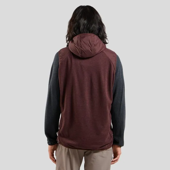 Odlo Jackets and Vests The Hyper Contrast Ascent Wool Insulated Hybrid Vest Fudge 8211 Men