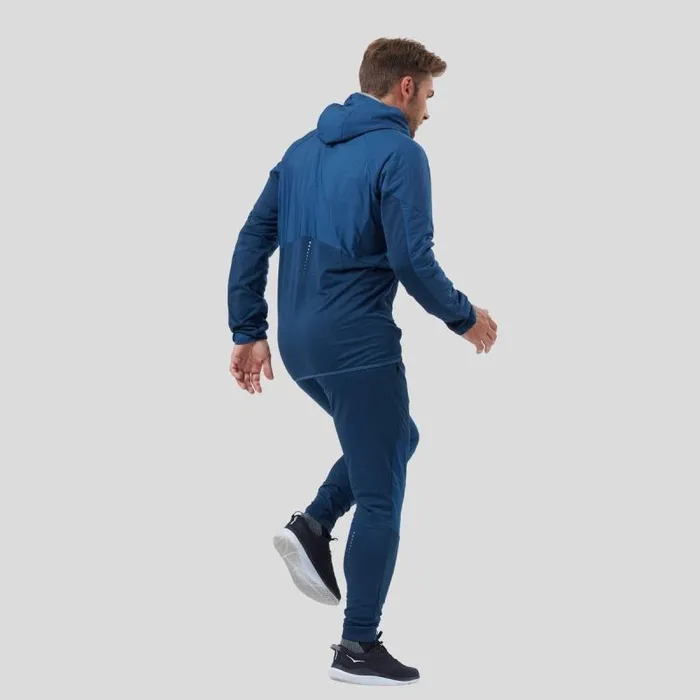 Odlo Jackets and Vests The Run Easy SThermic Running Jacket Blue Wing Teal 8211 Men