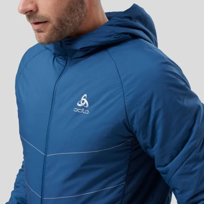 Odlo Jackets and Vests The Run Easy SThermic Running Jacket Blue Wing Teal 8211 Men