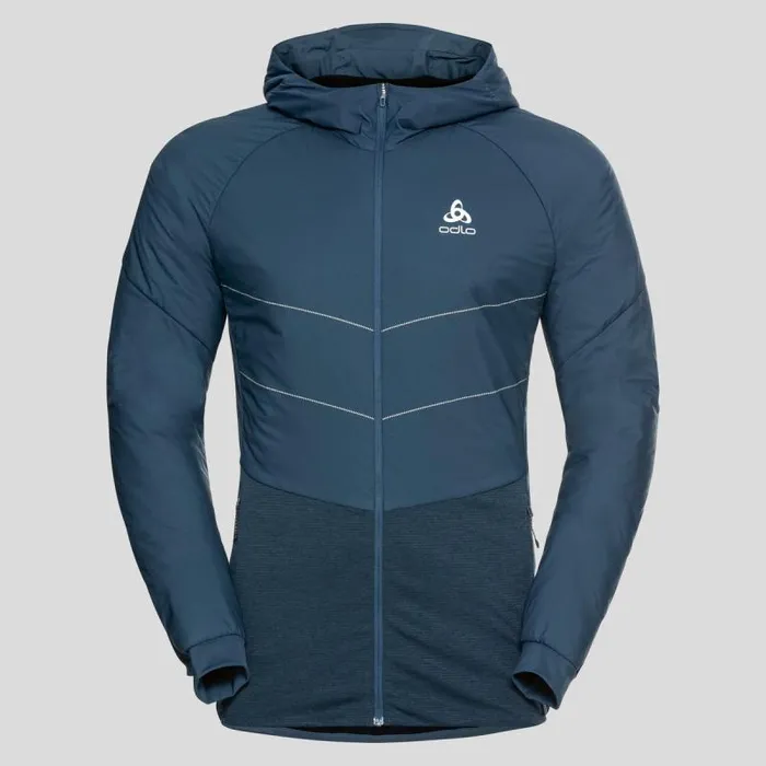 Odlo Jackets and Vests The Run Easy SThermic Running Jacket Blue Wing Teal 8211 Men