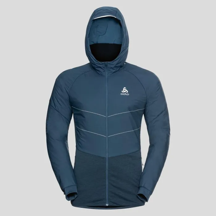 Odlo Jackets and Vests The Run Easy SThermic Running Jacket Blue Wing Teal 8211 Men