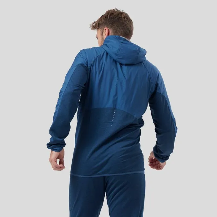 Odlo Jackets and Vests The Run Easy SThermic Running Jacket Blue Wing Teal 8211 Men