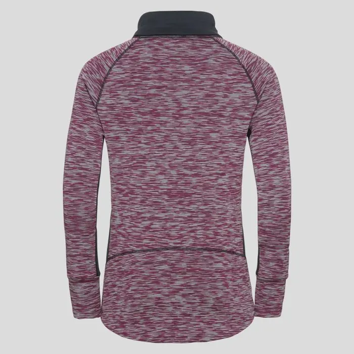 Odlo Mid Layers and Longsleeves The Berra Sl HalfZip Mid Layer Raspberry Fudge 8211 Space Dye 8211 Women