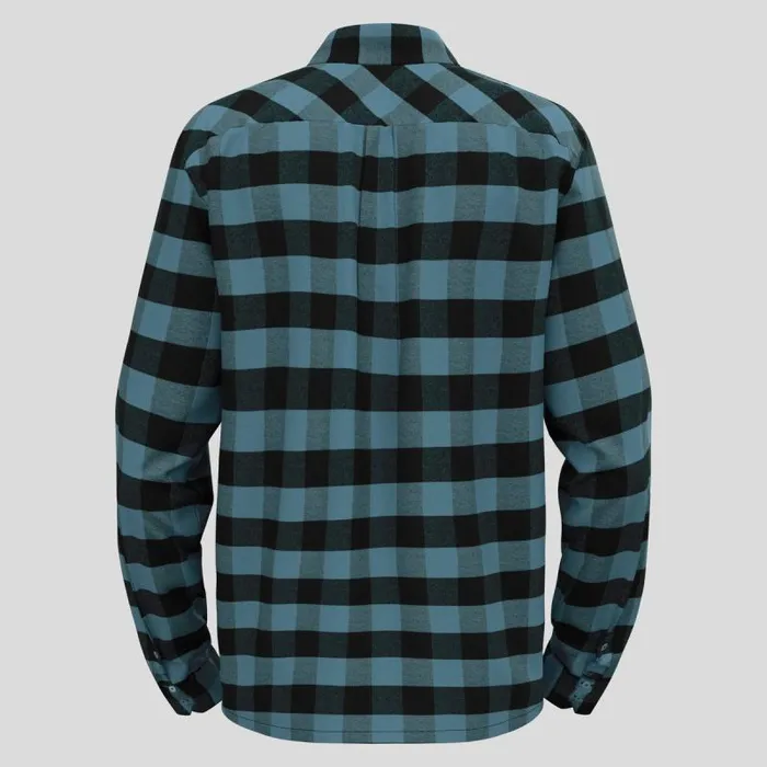 Odlo Mid Layers and Longsleeves The Halden Long Sleeve Black 8211 Provincial Blue 8211 Men