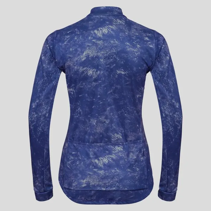 Odlo Mid Layers and Longsleeves The Zeroweight Ceramiwarm Cycling Mid Layer Clematis Blue 8211 Aop Fw19 8211 Women