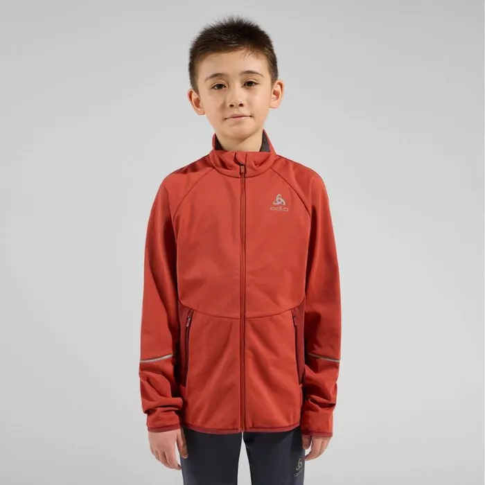 Odlo Ski and Snow The Brensholmen Junior CrossCountry Jacket Cinnabar 8211 Spiced Apple 8211 Kids