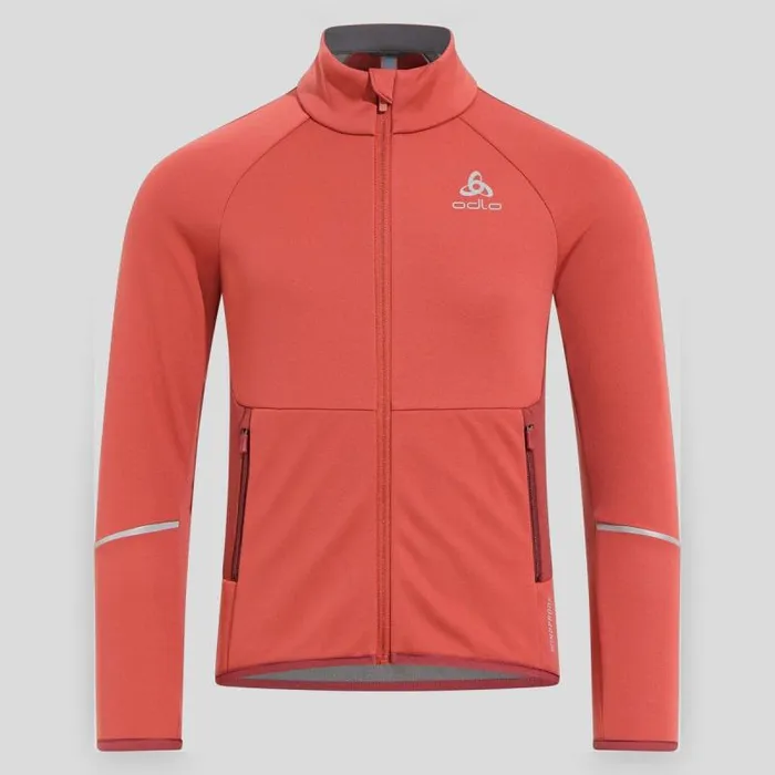Odlo Ski and Snow The Brensholmen Junior CrossCountry Jacket Cinnabar 8211 Spiced Apple 8211 Kids