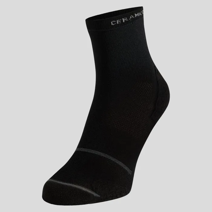 Odlo Socks The Ceramicool Reflective Micro Crew Cycling Socks Black 8211 WomenMen