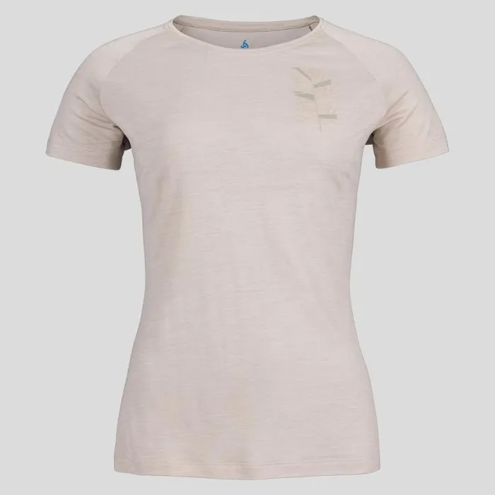 Odlo Tshirts and Polos The Ascent Performance Wool 130 Tree TShirt Silver Cloud Melange 8211 Women