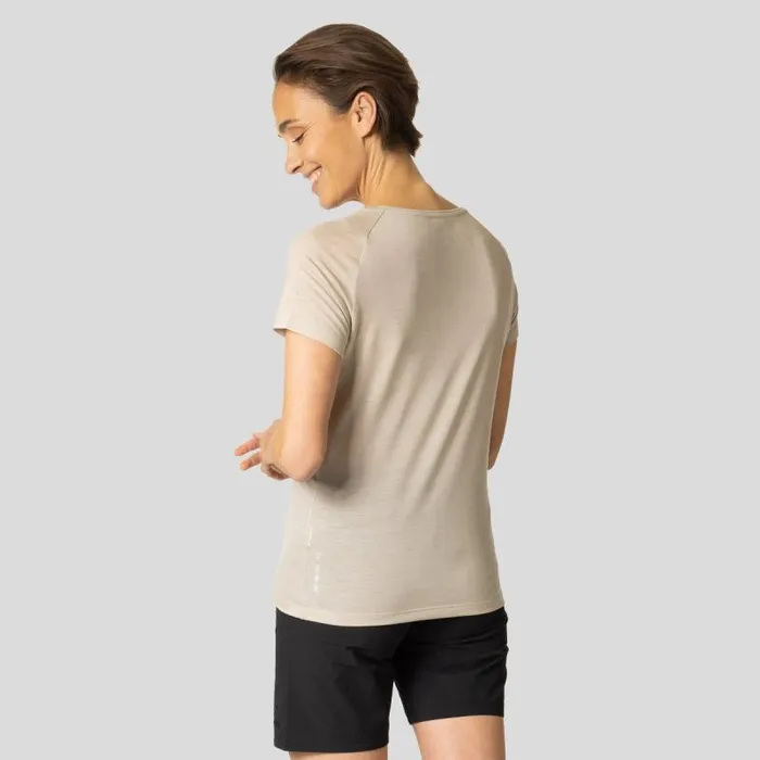 Odlo Tshirts and Polos The Ascent Performance Wool 130 Tree TShirt Silver Cloud Melange 8211 Women