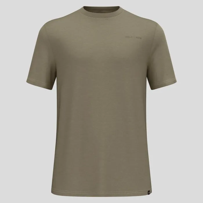 Odlo Tshirts and Polos The Hyper Contrast X Pow Merino Blend TShirt Agate Gray Melange 8211 Men