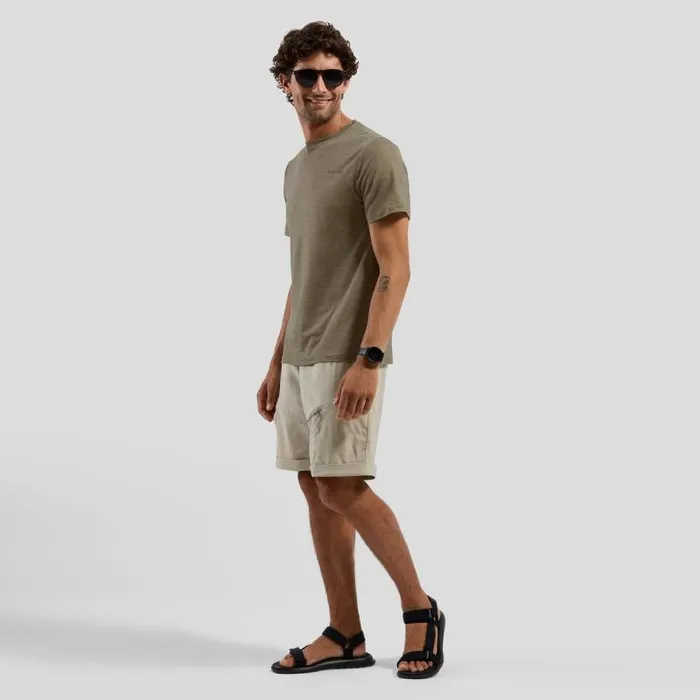 Odlo Tshirts and Polos The Hyper Contrast X Pow Merino Blend TShirt Agate Gray Melange 8211 Men