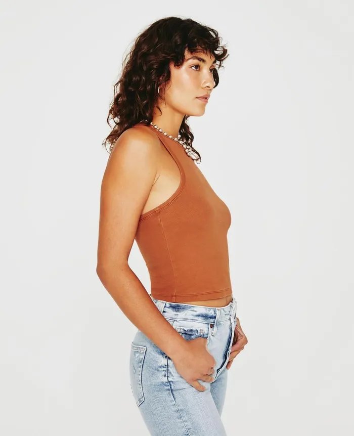 Olive Tank Vintage Dark Bedrock Women AG Jeans Tees and Tanks
