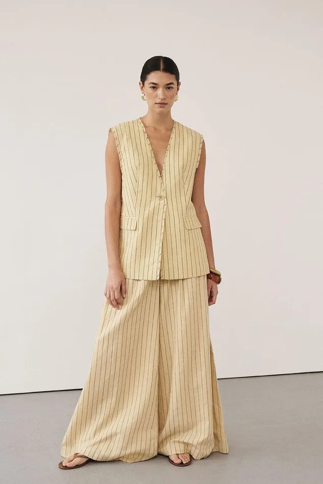OLLIE DUNE STRIPE WIDE LEG PANT Women DISSH Pants