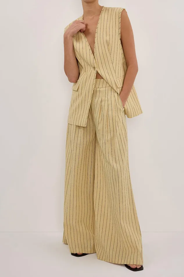 OLLIE DUNE STRIPE WIDE LEG PANT Women DISSH Pants