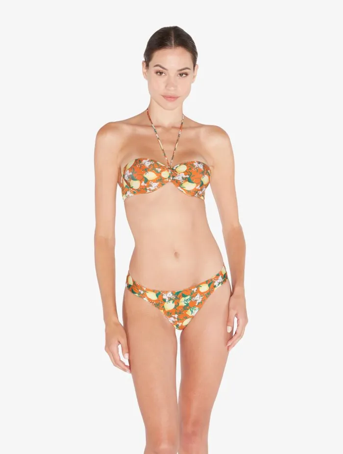 Orange Printed Bandeau Bikini Top Swim La Perla Bikinis