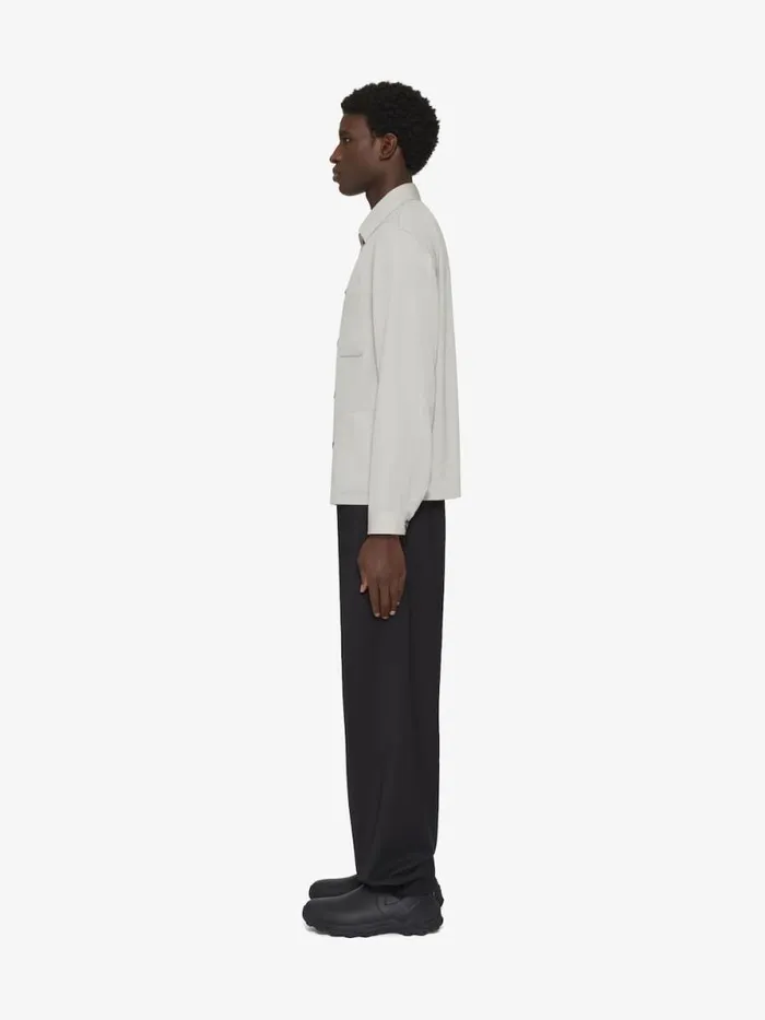 Overshirt In Double Face Wool Cloud Grey Men Givenchy Shirts