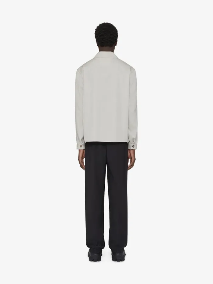 Overshirt In Double Face Wool Cloud Grey Men Givenchy Shirts