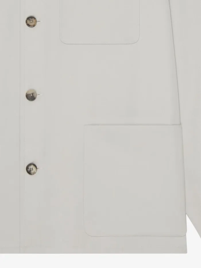 Overshirt In Double Face Wool Cloud Grey Men Givenchy Shirts