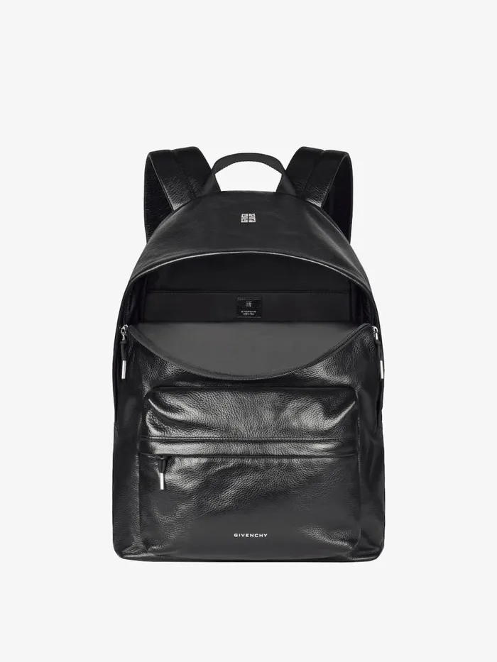 Oversized Essential U Backpack In Grained Leather Black Men Givenchy Backpacks