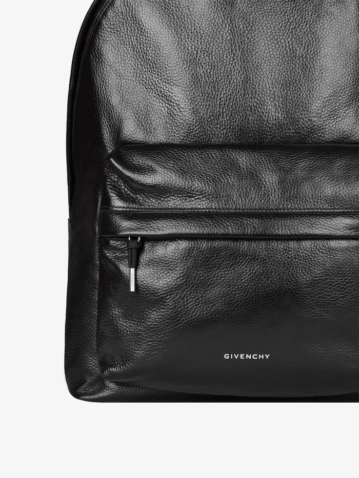 Oversized Essential U Backpack In Grained Leather Black Men Givenchy Backpacks