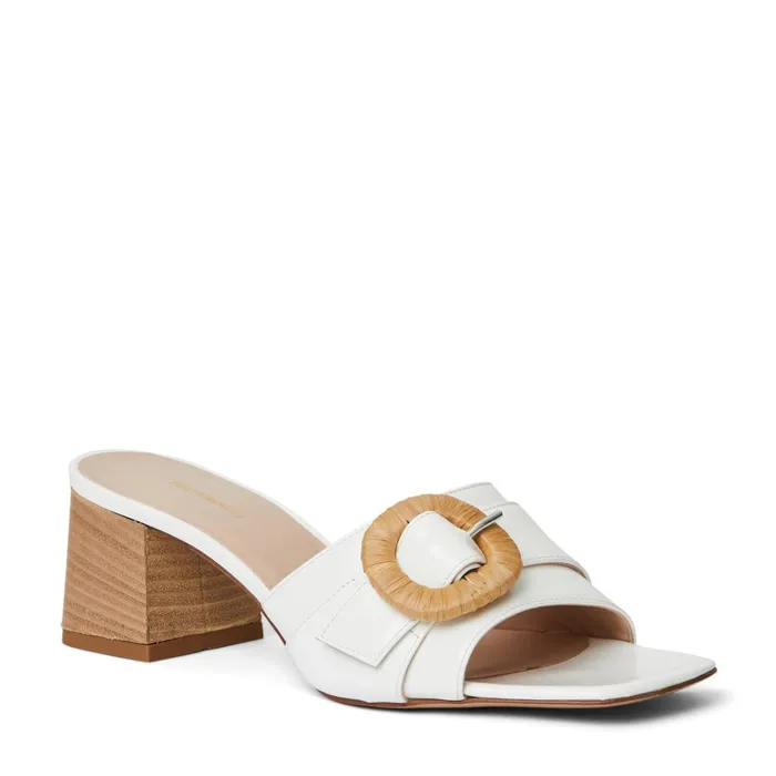 PAGE Single Band Sandal WHITE PATENT Women Bruno Magli Sandals and Slides