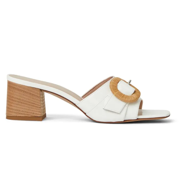 PAGE Single Band Sandal WHITE PATENT Women Bruno Magli Sandals and Slides