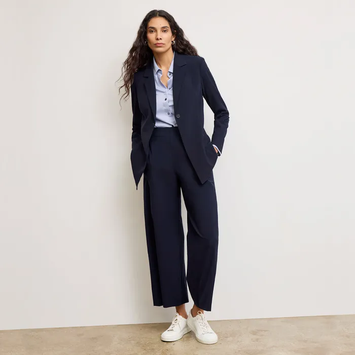 Pants Women M M LaFleur The Elena Travel Culotte 8211 OrigamiTech Dark Navy