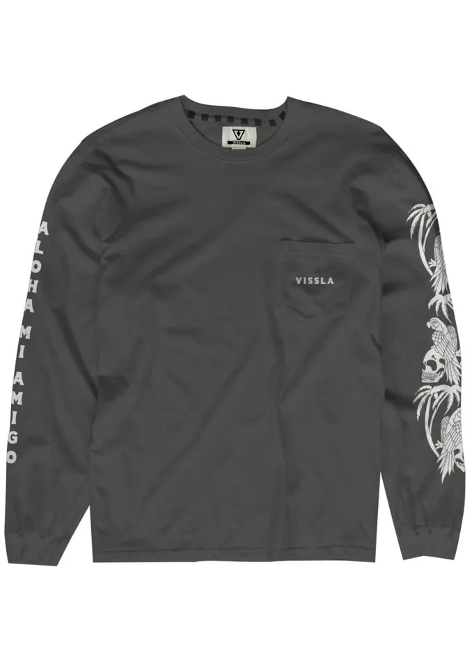Parrodise Ls Pkt Tee Phantom Men Vissla Tees