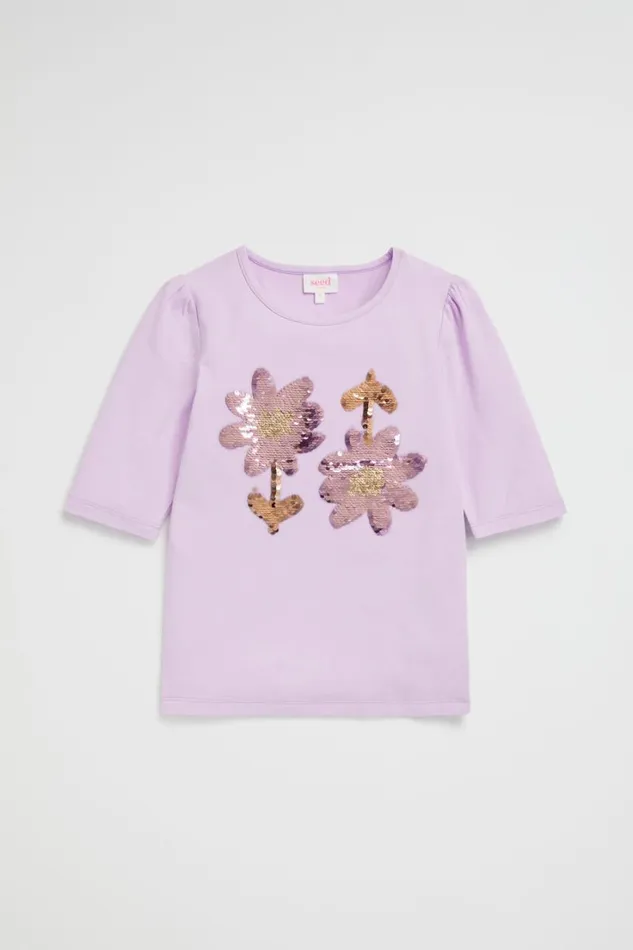Party Girl Seed Heritage Daisy Motif Tee Orchid