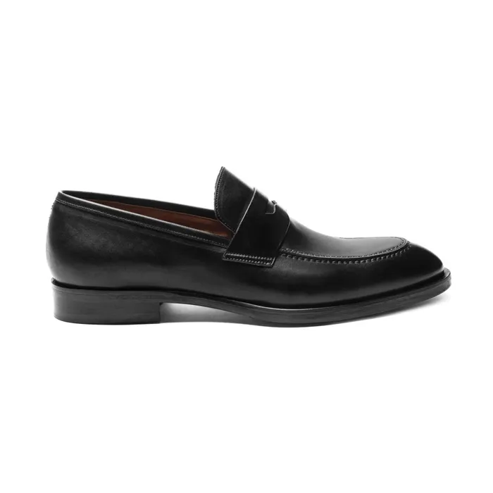 Payton Burnished Penny LoaferBlack Men Bruno Magli Loafers and Slipons