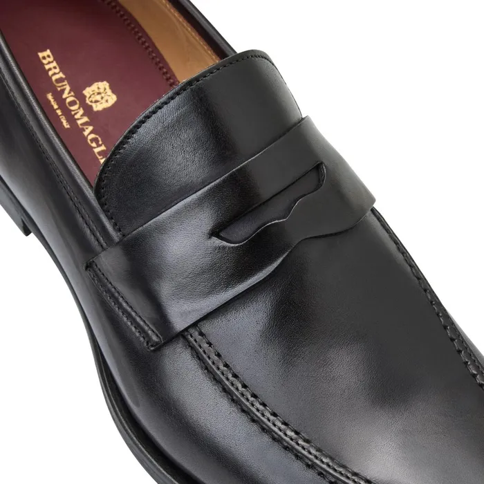 Payton Burnished Penny LoaferBlack Men Bruno Magli Loafers and Slipons