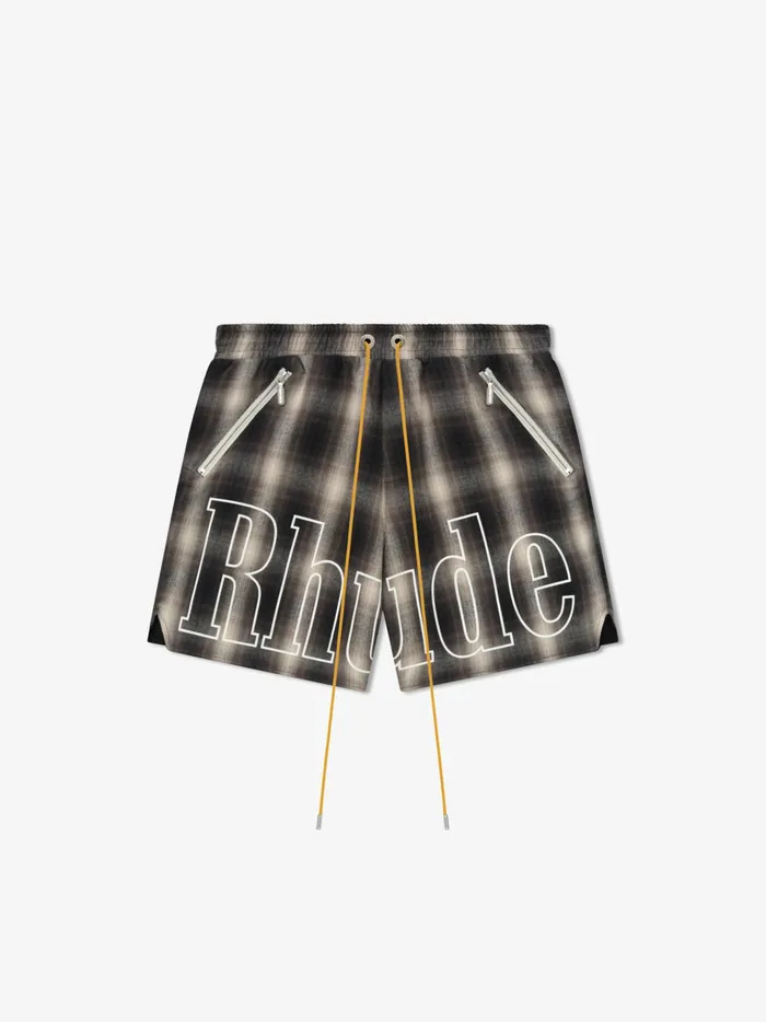 PLAID LOGO SHORT Men Rhude Shorts