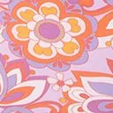 Plus Size Purple and Orange Bohemian Floral Print Halter Swim Top Plus Unique Vintage Two Piece Swim