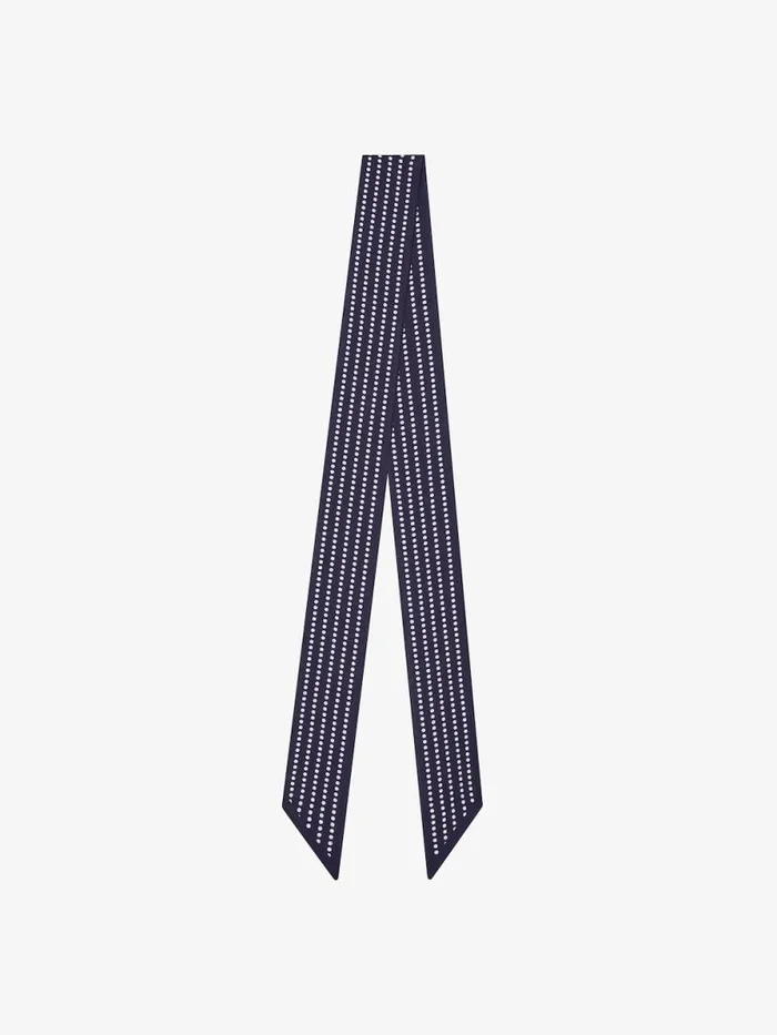 Polka Dots Bandeau In Silk Navywhite Women Givenchy Scarves