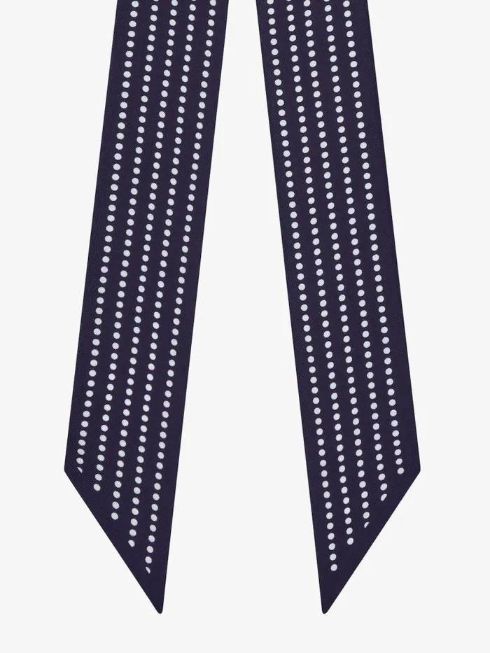 Polka Dots Bandeau In Silk Navywhite Women Givenchy Scarves