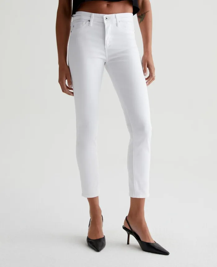 Prima Crop White Women AG Jeans Pants Prima Crop White Women AG Jeans Pants
