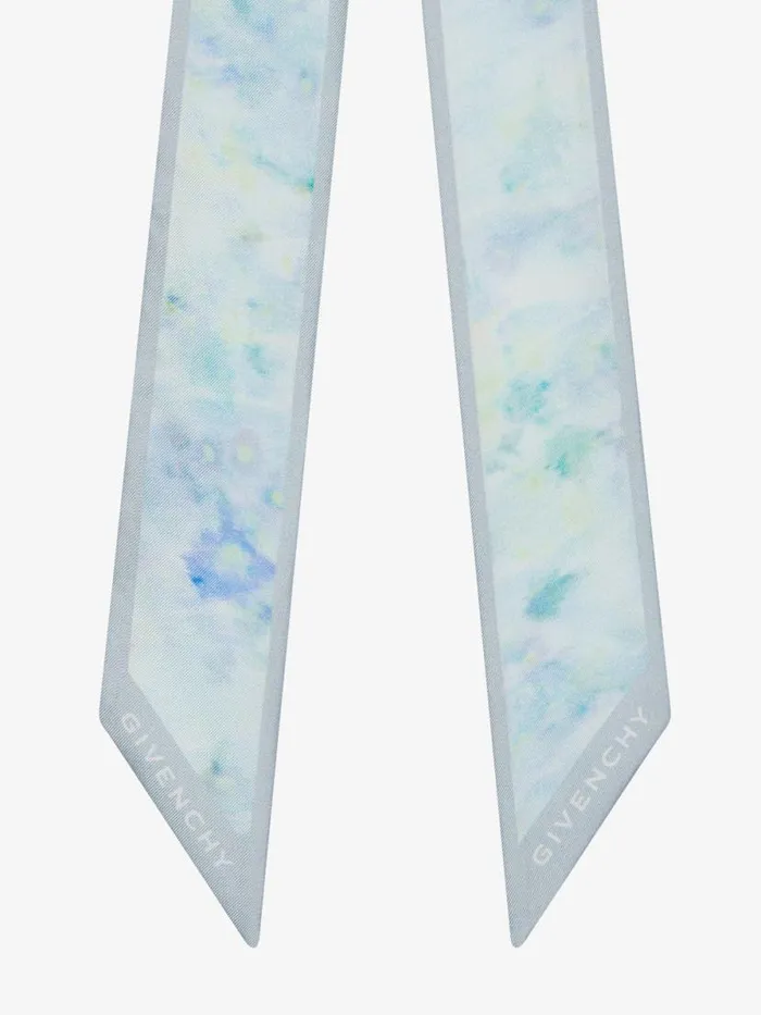 Printed Bandeau In Silk Greyish Green Women Givenchy Scarves