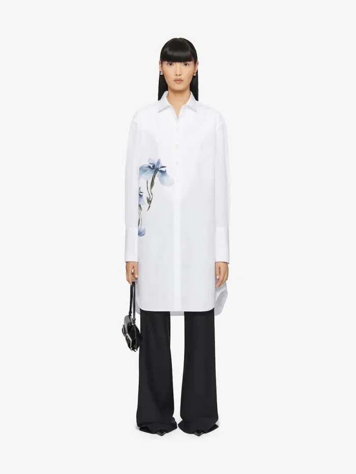 Printed Shirt In Poplin White Women Givenchy Tops and Shirts