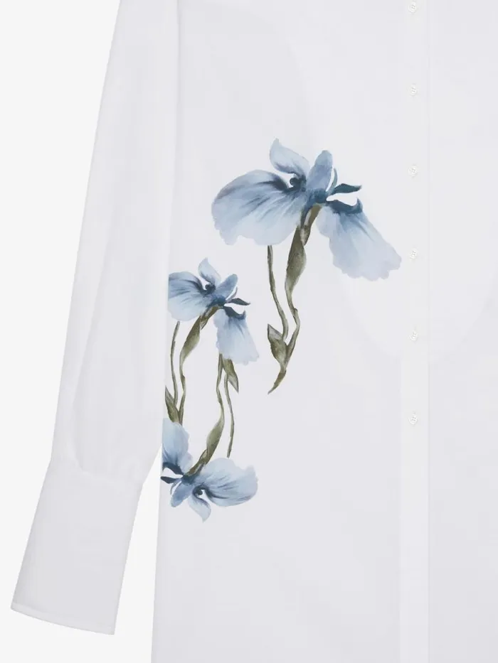 Printed Shirt In Poplin White Women Givenchy Tops and Shirts