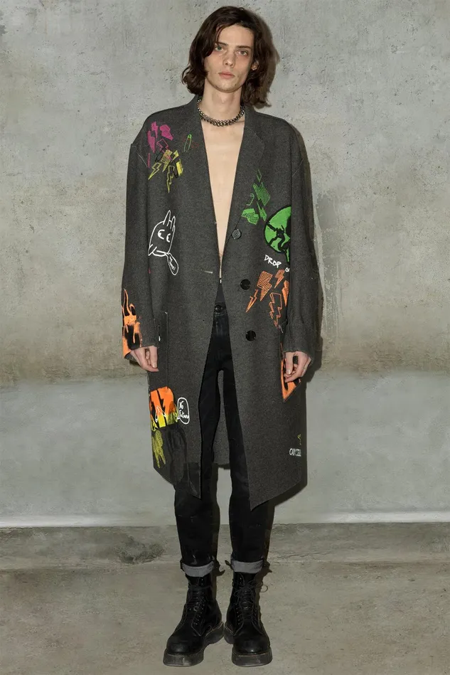 R13 Jackets and Coats Men Graffiti Coat