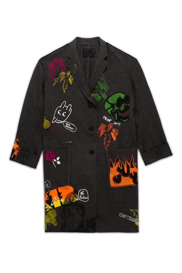 R13 Jackets and Coats Men Graffiti Coat