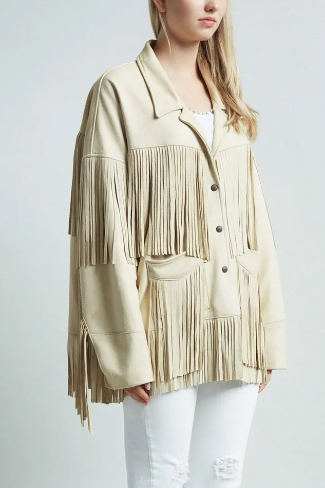 R13 Jackets and Coats Women Fringe Jacket 8211 Beige R13 Jackets and Coats Women Fringe Jacket 8211 Beige