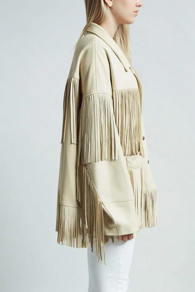 R13 Jackets and Coats Women Fringe Jacket 8211 Beige R13 Jackets and Coats Women Fringe Jacket 8211 Beige