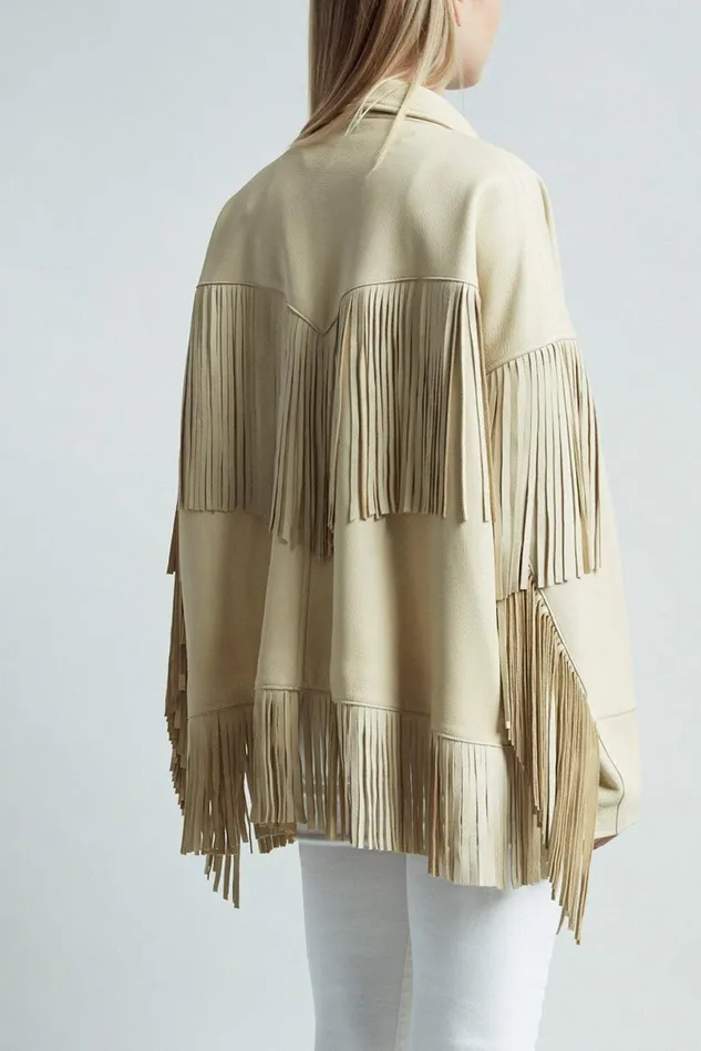 R13 Jackets and Coats Women Fringe Jacket 8211 Beige R13 Jackets and Coats Women Fringe Jacket 8211 Beige